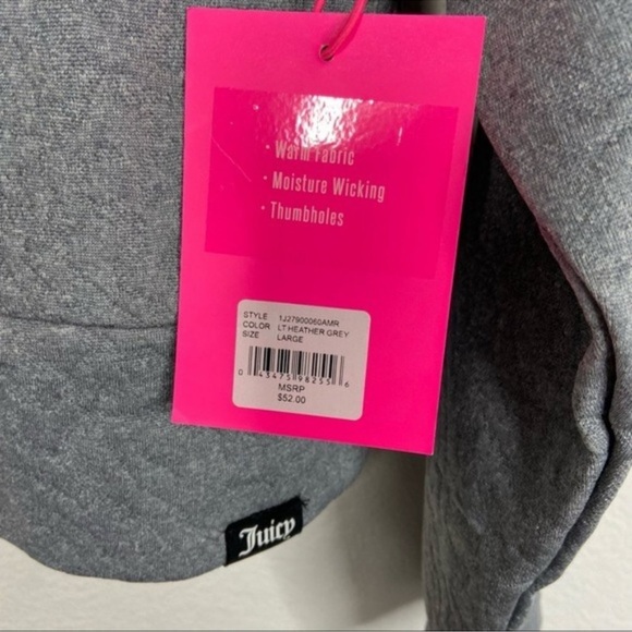 Juicy Couture Sport Cowl Neck Gray Sweater Size L NWT - Picture 6 of 8